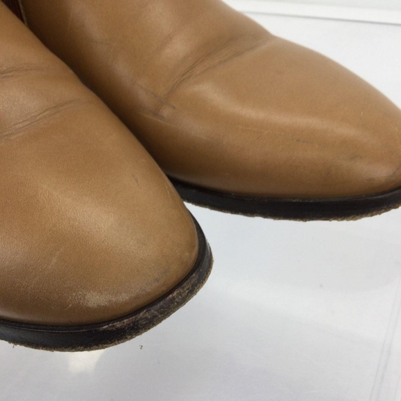 Chloe Brown Leather Flat Ankle Boots Size 36.5/ US 6 - Picture 11 of 12